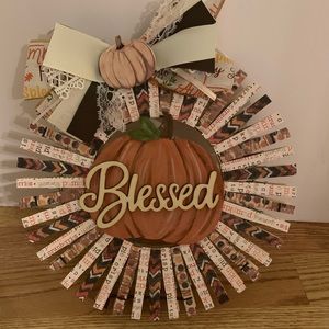 Clothes pin wreath